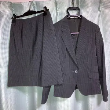 AOKI 플레어 스커트 자켓 정장 세트 스트라이프 5호