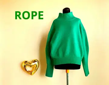 ROPE 세탁 가능한 루즈핏 니트 깔끔한 컬러 그린