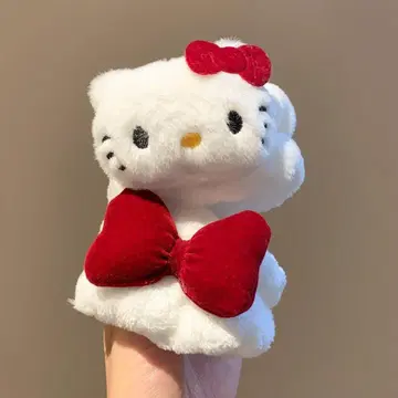 헬로키티 봉제 인형 빨간 리본