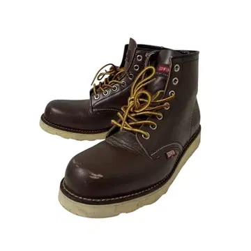 EDWIN 가죽 워크 부츠 25.5cm 브라운 천연 가죽 숏부츠