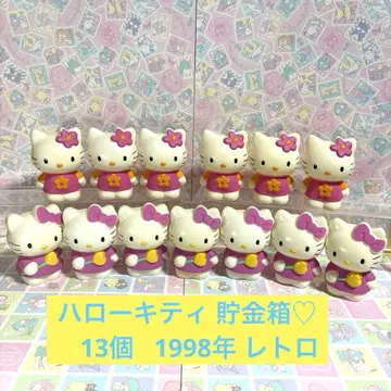 헬로키티 저금통 마스코트 1998 엔젤&플라워 13개
