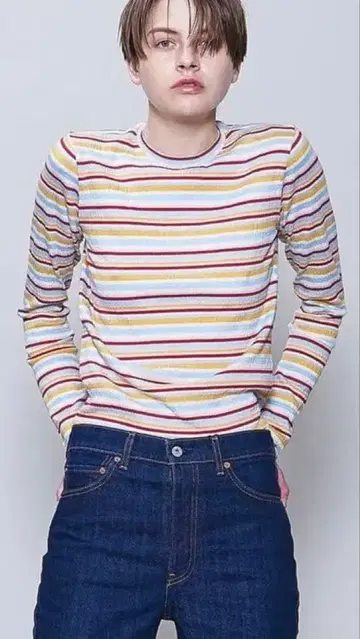 6(ROKU) 보더 티셔츠