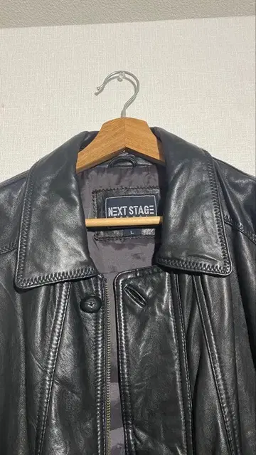 빈티지 남성용 양가죽 가죽 자켓 두꺼운 원단 램 가죽