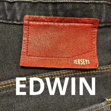 EDWIN 웜 저지 ER107W 스트레치 데님 일본제 블랙 S