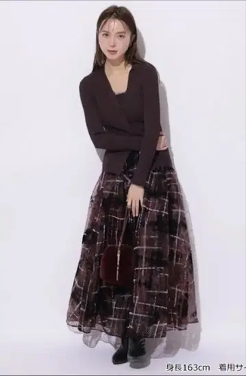 마이 스트라다 그라데 체크 플로키 스커트