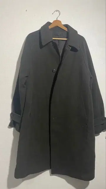 차콜 그레이 체스터 코트 롱 코트 남성용