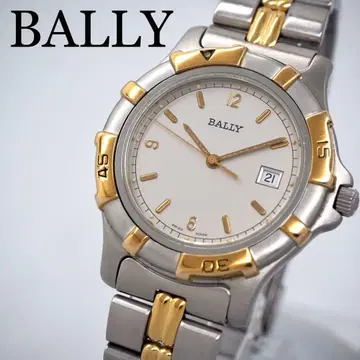 291 작동 BALLY 남성용 시계 다이버 워치 회전 베젤 골드