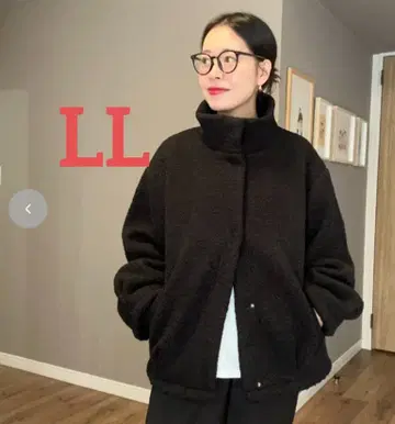 시마무라 ammy 시프톤 보아 스탠드 자켓 LL 사이즈 블랙