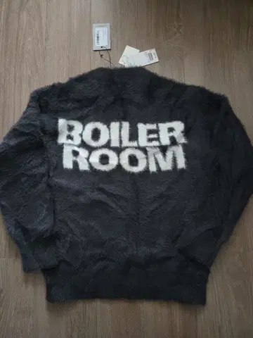BOILER ROOM 샤기 니트 크루 S 블랙