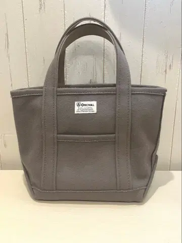 ORCIVAL 그레이 토트백 프론트 포켓 부착