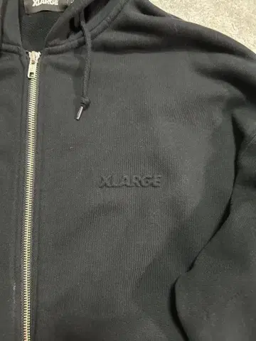 XLARGE 블랙 집업 후드티