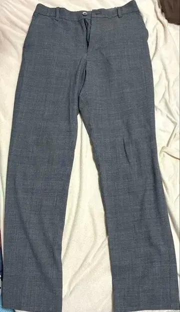 FACTOTUM 그레이 체크 무늬 슬랙스