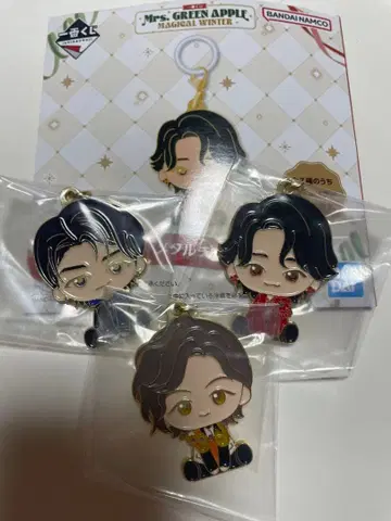 Mrs. GREEN APPLE 1번 복권 메탈 참 3개 세트