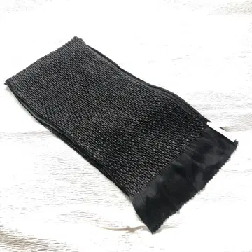 오비 장식 천 후리소데 성인식 부클레 직조 크레이프 원단 은사 실크 블랙