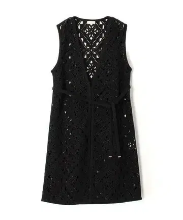 다이아 모티브 자수 롱베스트 새상품급