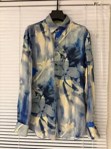 Paul Smith 블루 계열 꽃무늬 긴팔 셔츠