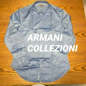 ARMANI 코레치오니 모던 핏 긴팔 와이셔츠 파랑