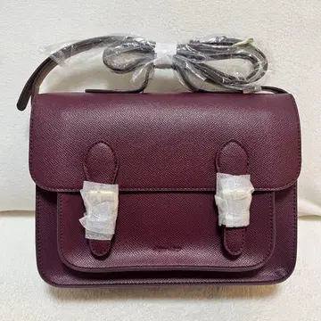 미사용 새상품 [ 타스카룻카방 ] 버건디 가죽 숄더백