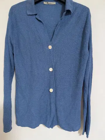 [ 새상품급 ] 아쿠아 스큐텀 블루 니트 긴팔 가디건 미사용품