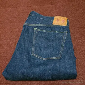 풀카운트 1108 SS 36인치 가죽 패치 숨김 리벳 체인 스티치