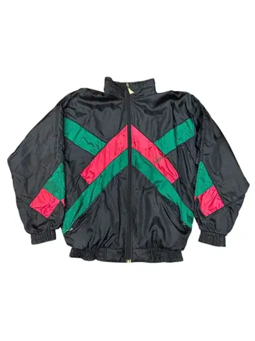 나일론 자켓 블랙/그린/레드