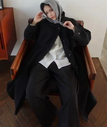 callautia 2way 오버 사이즈 롱 코트