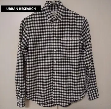 URBAN RESEARCH 어반 리서치 체크 무늬 긴팔 셔츠 깅엄 M
