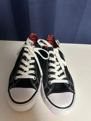 [ 미사용 ] VANS 블랙 스니커즈 체크 무늬