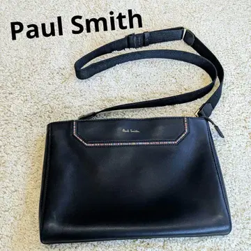 폴스미스 인셋 멀티 스트라이프 숄더백 2way 블랙 천연 가죽