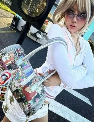 [ 헤이세이 갸루 ] 컬러풀 콜라주 핸드백 y2k 90s 스타일