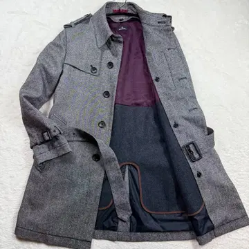 새상품급 폴스미스 캐시미어 라이너 포함 2way 트위드 트렌치코트