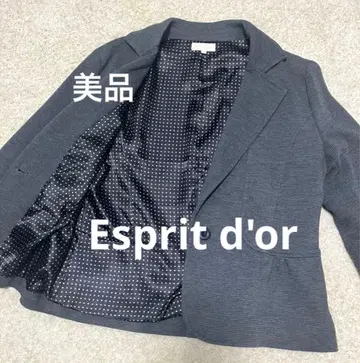 새상품급 와 테일러드 자켓 그레이 도트 무늬 안감