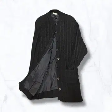 노카라 니트 롱 가디건 안감 포함 블랙