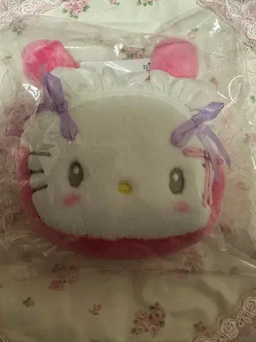 산리오 메조피아노 헬로키티 페이스 모양 파우치