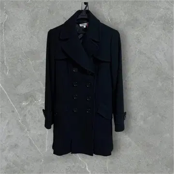 KLEIN PLUS 코트 L 블랙 피코트 더블 브레스트