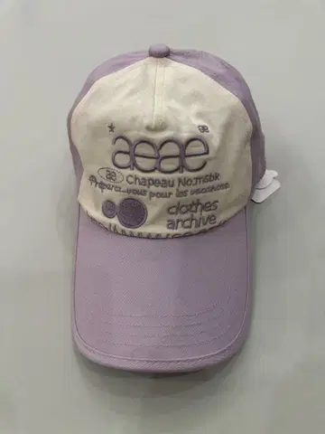 aeae 야구 모자 보라색과 크림