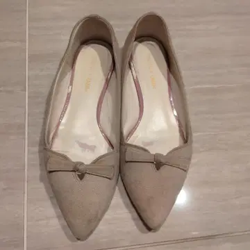 [ Odette e Odile ] 베이지 리본 포함 플랫슈즈