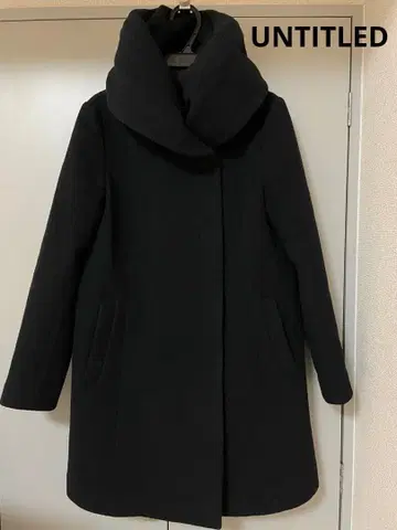UNTITLED 언타이틀 블랙 울 코트