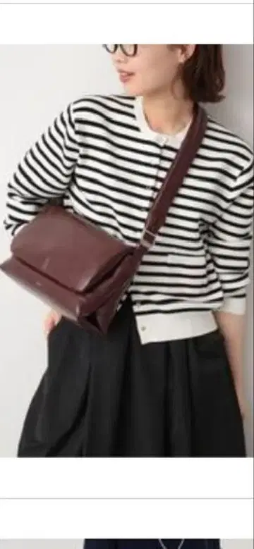 스트라이프 긴팔 가디건