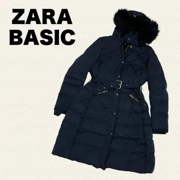 ZARA basic 다운 자켓 후드 롱 벨트 포함 [ M ]