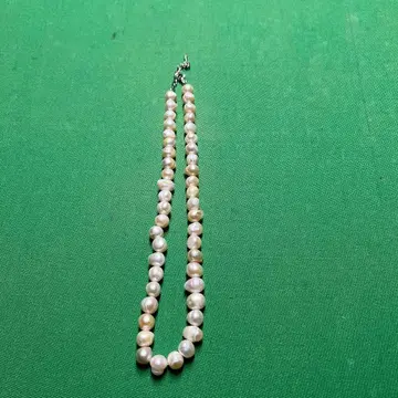 진주 목걸이 화이트 라운드형