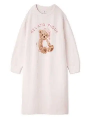 새상품급 GELATO PIQUE 곰 프린트 롱 드레스