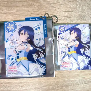 러브 라이브! 소노다 우미 캔뱃지 & 아크릴 카드 키링 세트