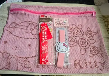 헬로키티 넷 파우치 런치 벨트 평고무 세트 산리오 SANRIO