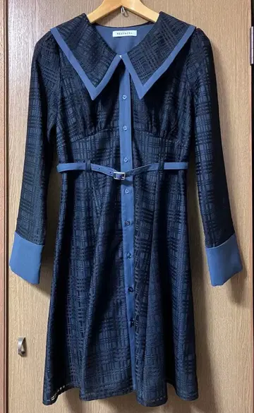 레이디 아젤 원피스 빅 칼라 레이스 미니 원피스 블랙 블랙