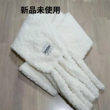 [ 미사용 새상품 ] JHGR 플리스 머플러 화이트