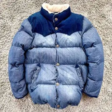 새상품급 베이플로우 다운 자켓 인디고 다운 블루종 M 데님