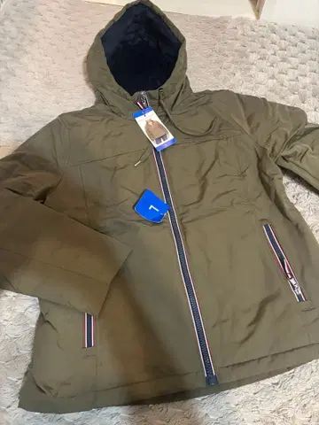 [택 포함 새상품] 타미힐피거 보아 안감 자켓 카키 L 따뜻함 방한