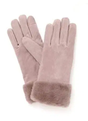 Francfranc 핑크 스웨이드 겨울용 장갑