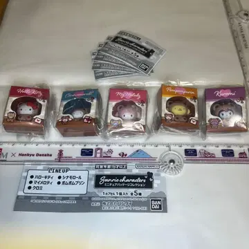 가챠의 산리오 캐릭터 미니어처 패키지 컬렉션 전 5종 컴프 세트